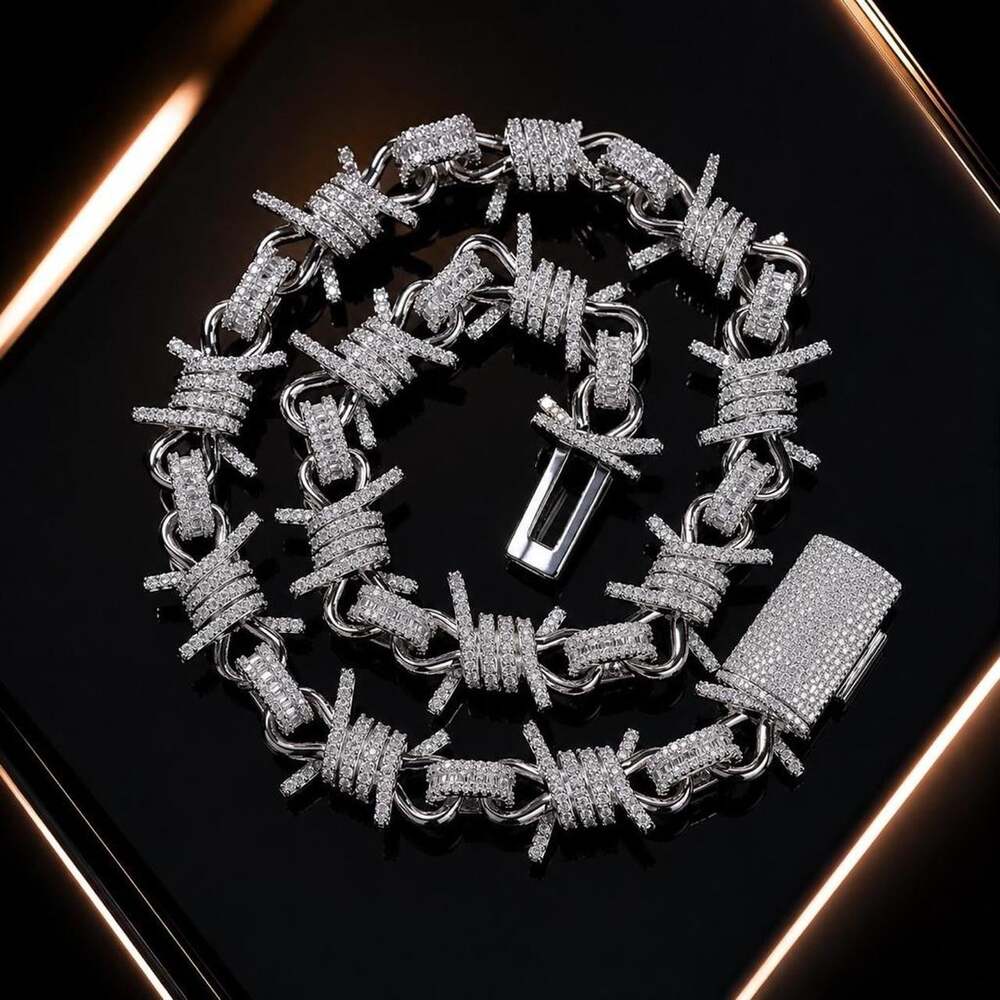 Icy Barbwire Mens Necklace 20 B 9 Eb
